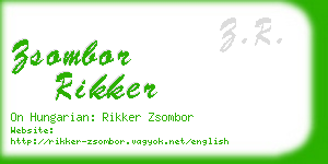 zsombor rikker business card